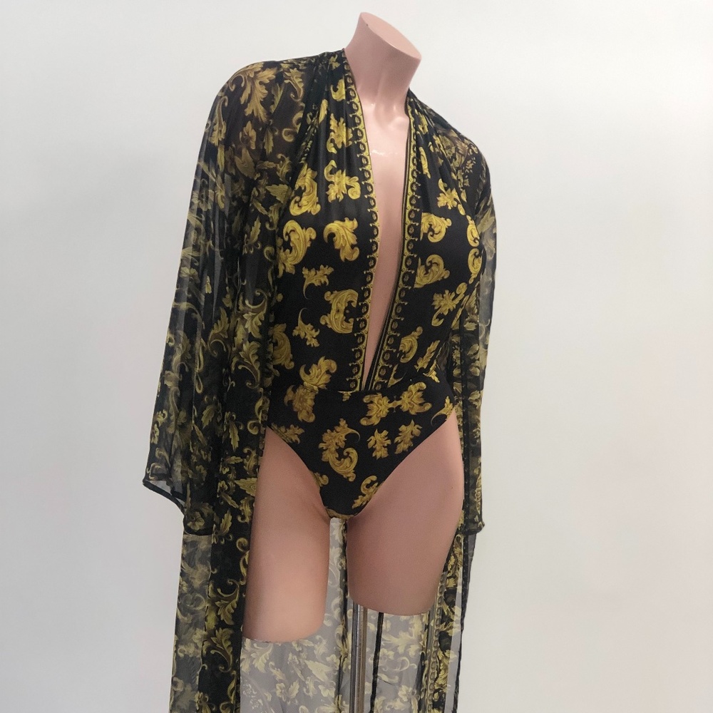 Fashion Nova One Piece Plus Cover Up